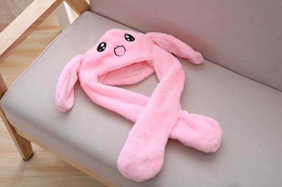 BSCI Audit Wholesale Winter Halloween Christmas Animal Rabbit Hat Movable Bunny Ears Hat