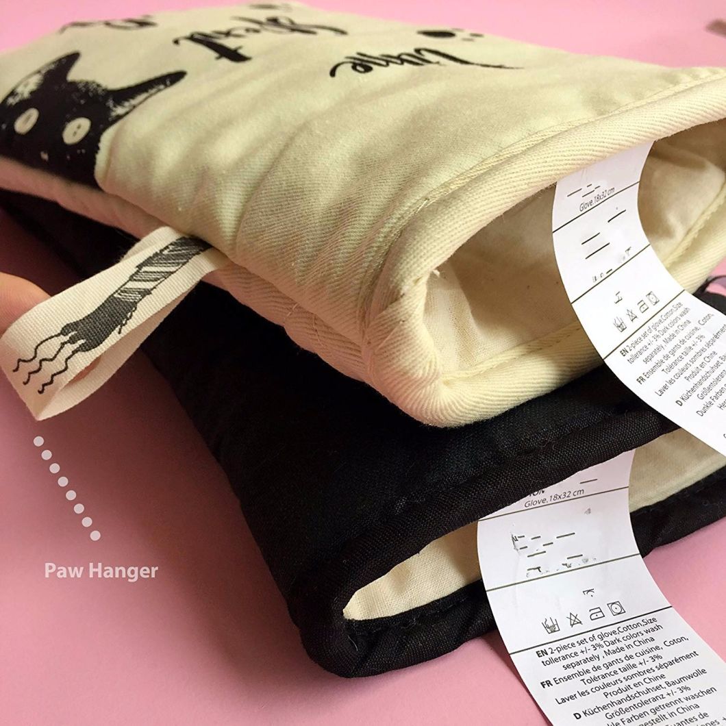 Resistant Cooking Glove Hand Protection 100% Cotton Lining Kitchen Gloves
