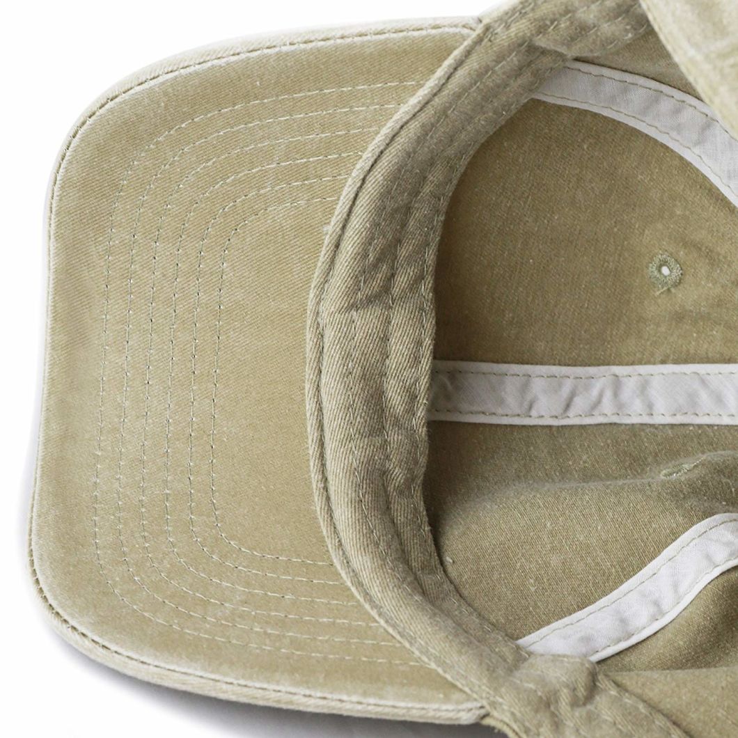100% Cotton Adjustable Baseball Pigment Dyed Cap 6 Panel