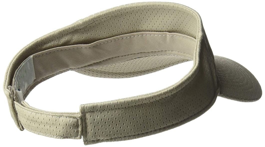 BSCI Audit 100% Polyester Visor with Sweatband Tricot Backing Three Panels