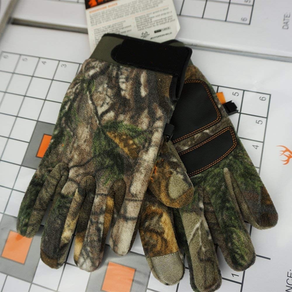 Custom Polyester Camouflage Touchscreen Hunting Glove for Shooting Driving Padding Climbing