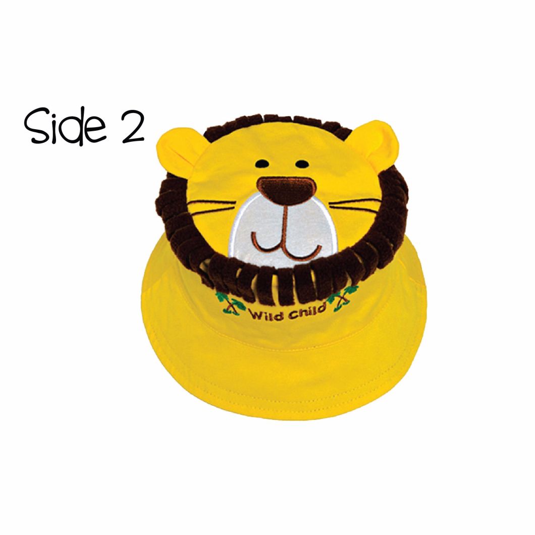 100% Cotton Embroidered Bucket Animal Reversible Sun Custom Kids Hat