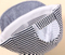 Wholesale Breathable Cotton Striped Sun Protection Bow Hat Custom Baby Baseball Cap