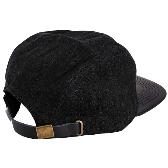 Sedex Audit Custom 5-Panel Patch Jeans Snapback with Leather Brim