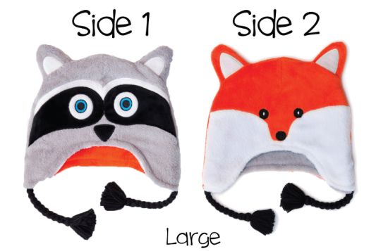 Soft Velvet Fleece Animal Raccoon Fox Beanie Baby Hat Winter