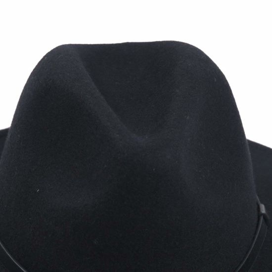 BSCI Audit Wholesale Men′s Crushable Wool Felt Outback Hat Fedora Large Brim Winter Hat