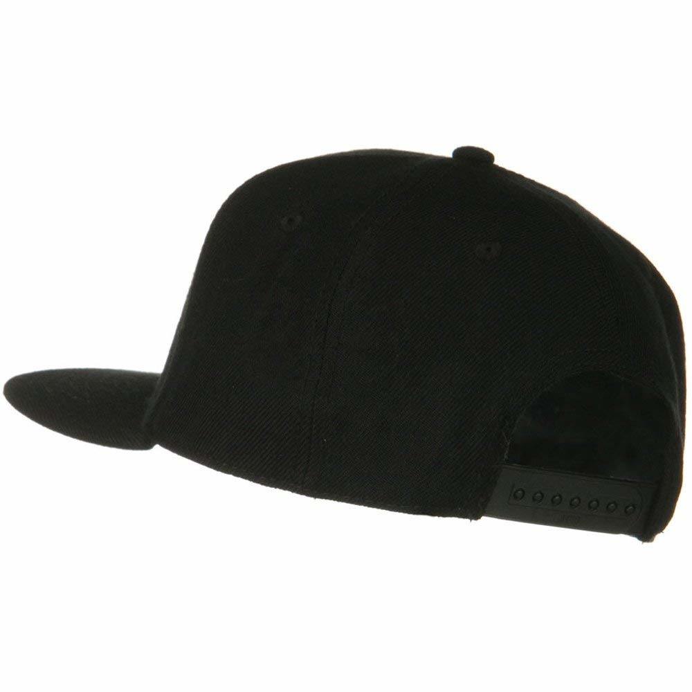 BSCI Audit 100% Acrylic Soft Black Plain Cap Wool Snapback