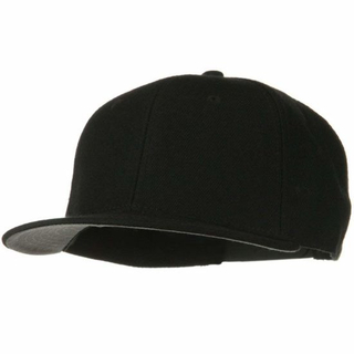 BSCI Audit 100% Acrylic Soft Black Plain Cap Wool Snapback