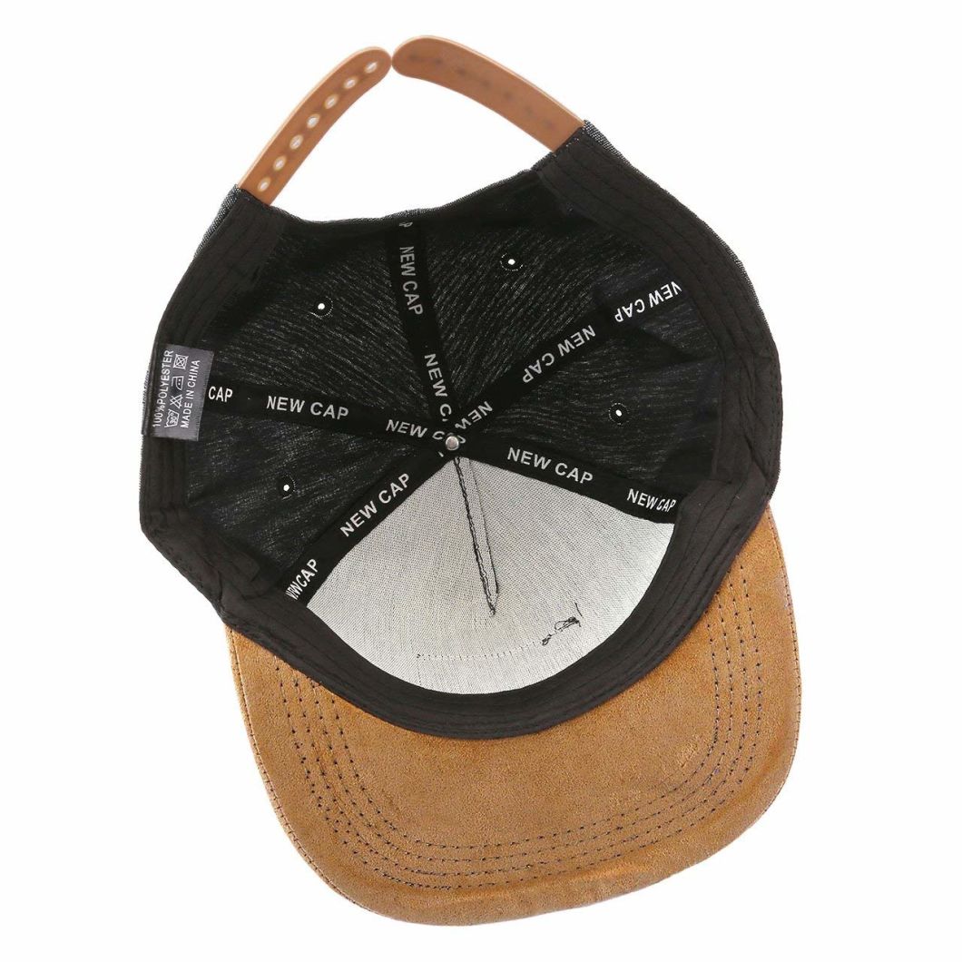 BSCI Audit Adjustable Cotton & Denim Leather Patch Snapback Cap