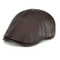Classic Beret 6-Panel IVY Leather Top Hat with Cotton Sweatband