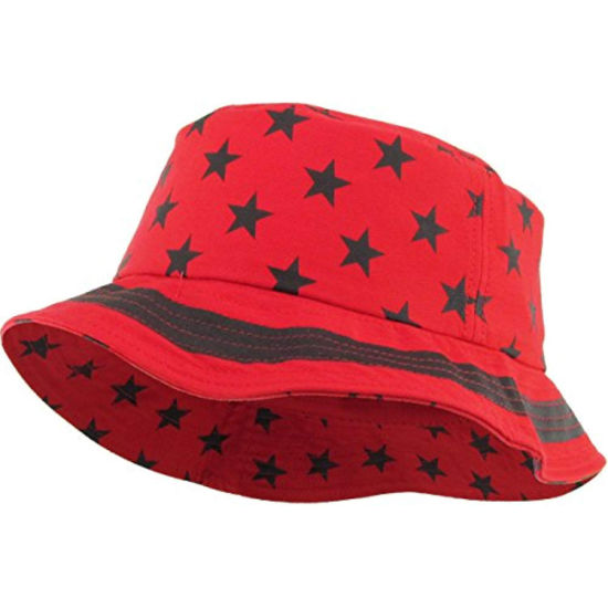 100% Cotton Unisex American Flag Print Bucket Free Sample Hat