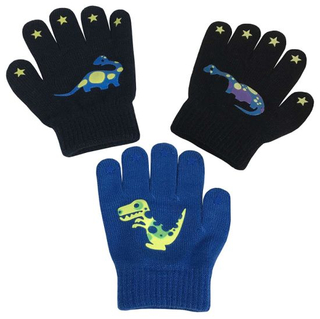 Acrylic Touchscreen Winter Warm Magic Stretch Knit Gloves Kids Gloves