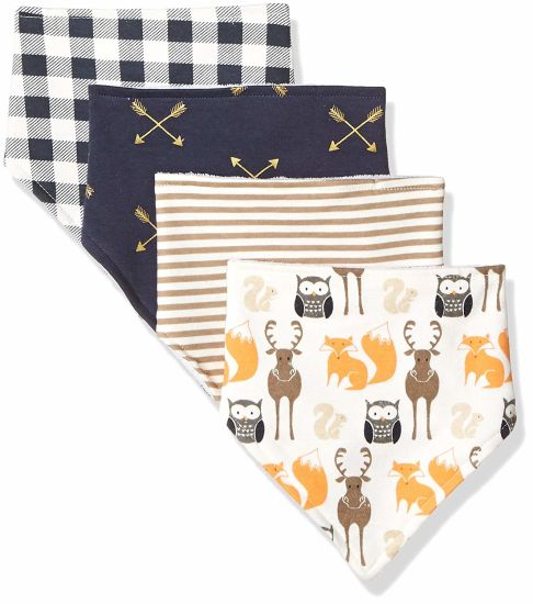 BSCI Audit Wholesale Custom Baby Organic Cotton Absorbent Muslim Toddler Baby Bandana