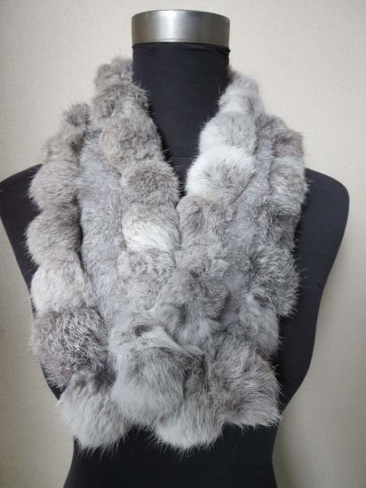 BSCI Audit Winter Warm Fur Scarf Real Rabbit Fur Scarf