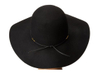 Wax Cord Hatband Wide Floppy Brim Wool Hat for Women