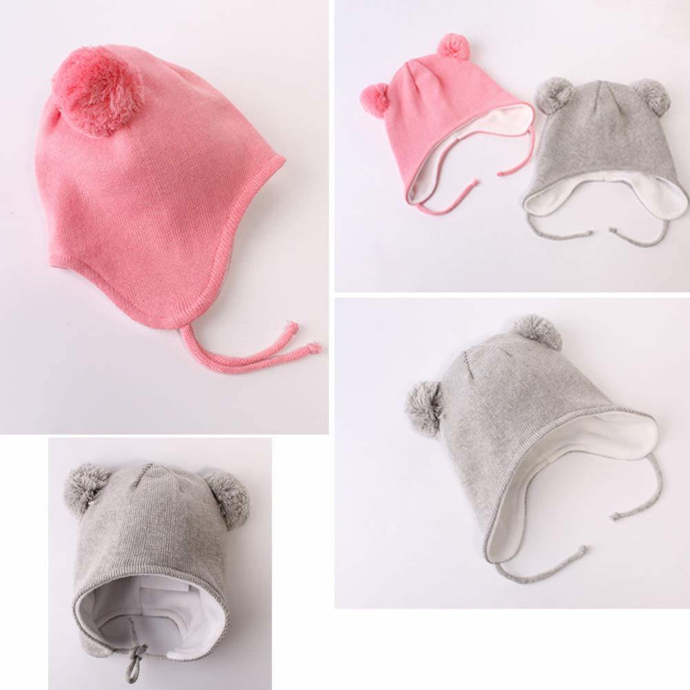 Toddler Soft Warm Fleece Lining Beanie Earflap Baby Hat Cap