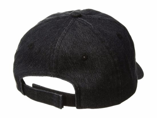 Curved Brim Black Embroidered Baseball Dad Hat Custom with Interior Sweatband