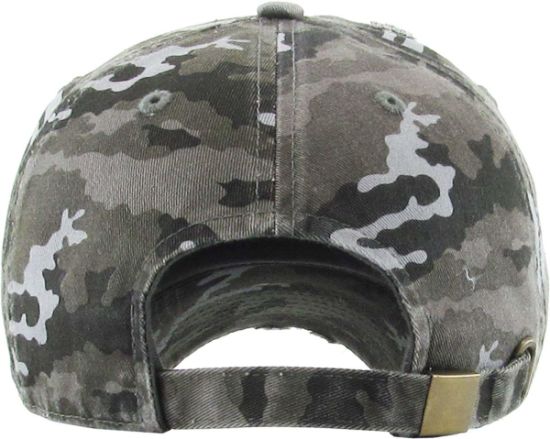 BSCI Audit Adjustable Vintage Washed Distressed Cotton Camo Trucker Cap