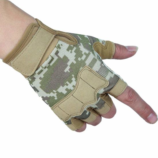 BSCI Audit Riding Outdoor Sports Non-Slip Fingerless Army Gloves