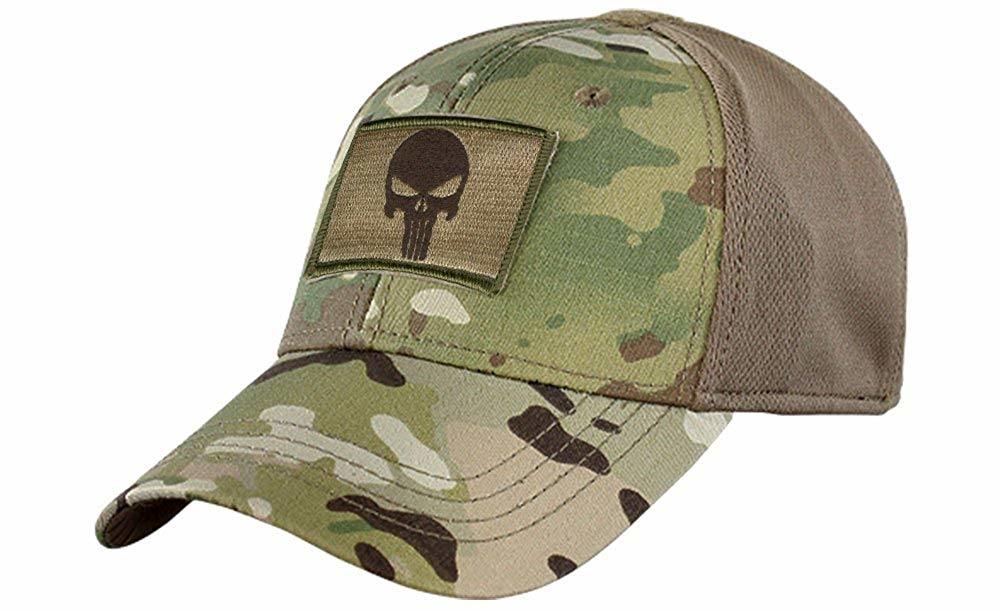 100% Cotton Camouflage 6-Panel Patch Fitted Baseball Cap Tactical