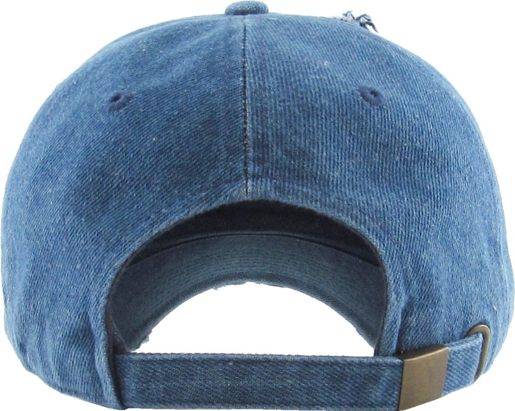 Vintage Washed Distressed Cotton Dad Hat Adjustable Solid Blank Unisex Style Baseball Cap