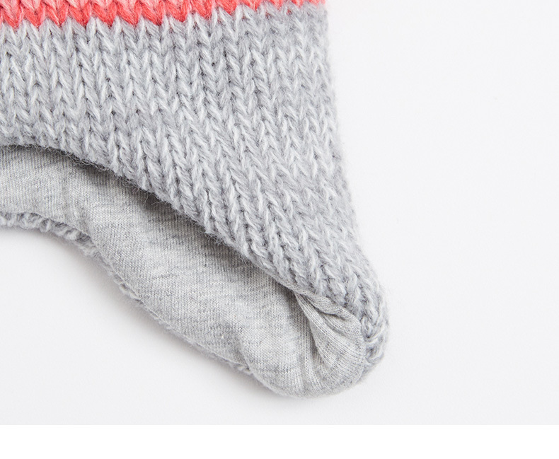 Acrylic Beanie Knitted Bear Kid Baby Animal Hat with Earflap