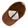Blank Classic 6-Panel Unisex Adjustable Suede Hat with Faux Leather
