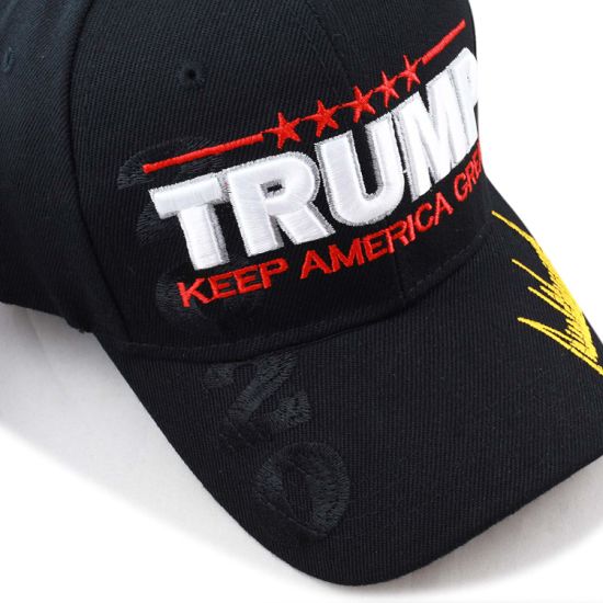 Wholesale Embroidered Adjustable Velcro Strap New Fashion Trump Ear Hat