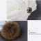 Winter Real Raccoon Fur POM Warm Knit Beanie Hat Pompom