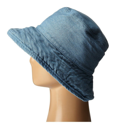 Unisex Down-Turned Brim Crusher Bucket Fashion Hat in Washed Cotton
