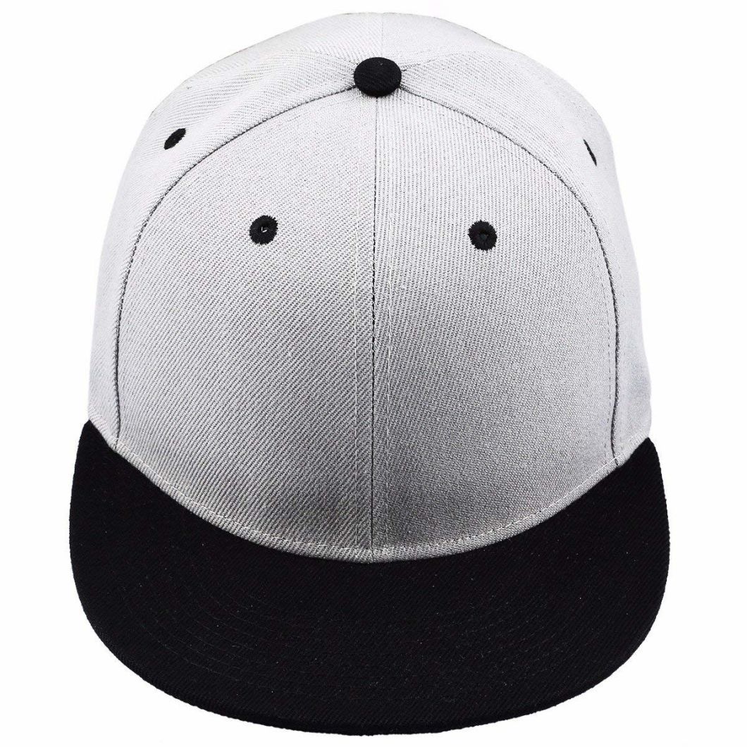 100% Polyester Unisex Adjustable Flat Bill Trucker Plain Snapback Cap