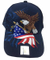 Sedex Audit Custom Adjustable American Logo Eagle and American USA Flag Baseball Cap 3D Embroidery