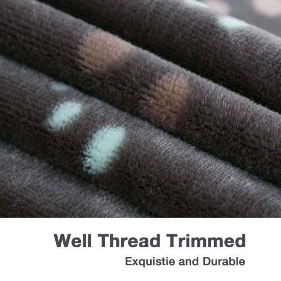 Paw Patterns Dog Cat Fluffy Flannel Throw Pet Fleece Blanket