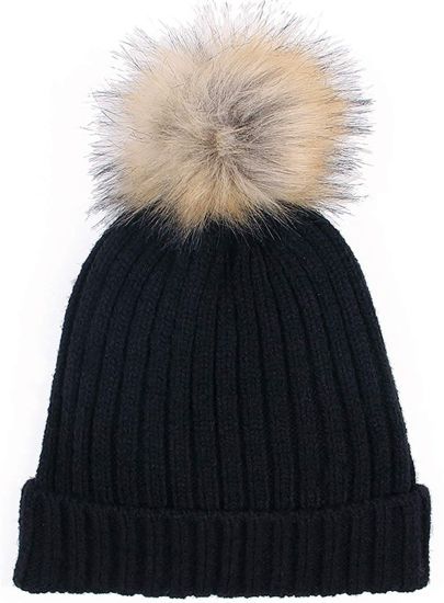 Acrylic Unisex Winter Warm Chunky Slouchy Beanie Knit Hat Woman Sex with POM POM