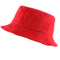 100% Cotton Blank Packable Bucket Red Hat with Ventilation Eyelets
