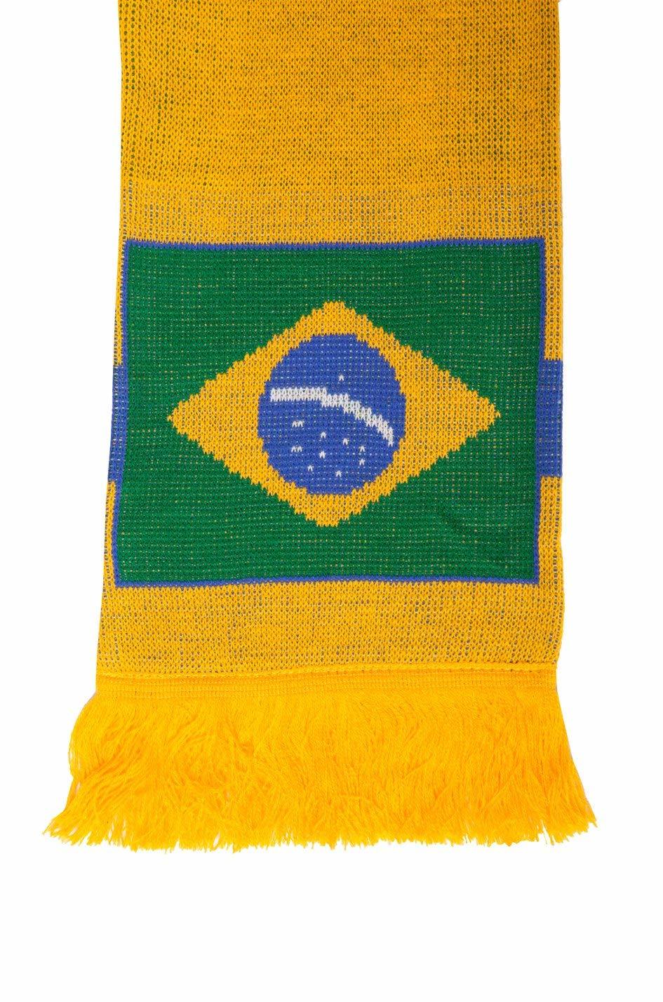 Wholesale Brazil Football Knit Scarf Custom Knitted Liverpool Football Scarf Football Fan Accessories Scarf for Sale