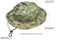 Custom Folding Breathable Fashion Camouflage Wide Brim Bucket Hat Cap