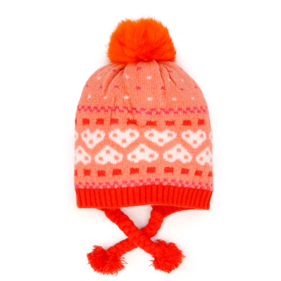 Acrylic Winter Warm Beanie Knitted Baby Hat with POM POM