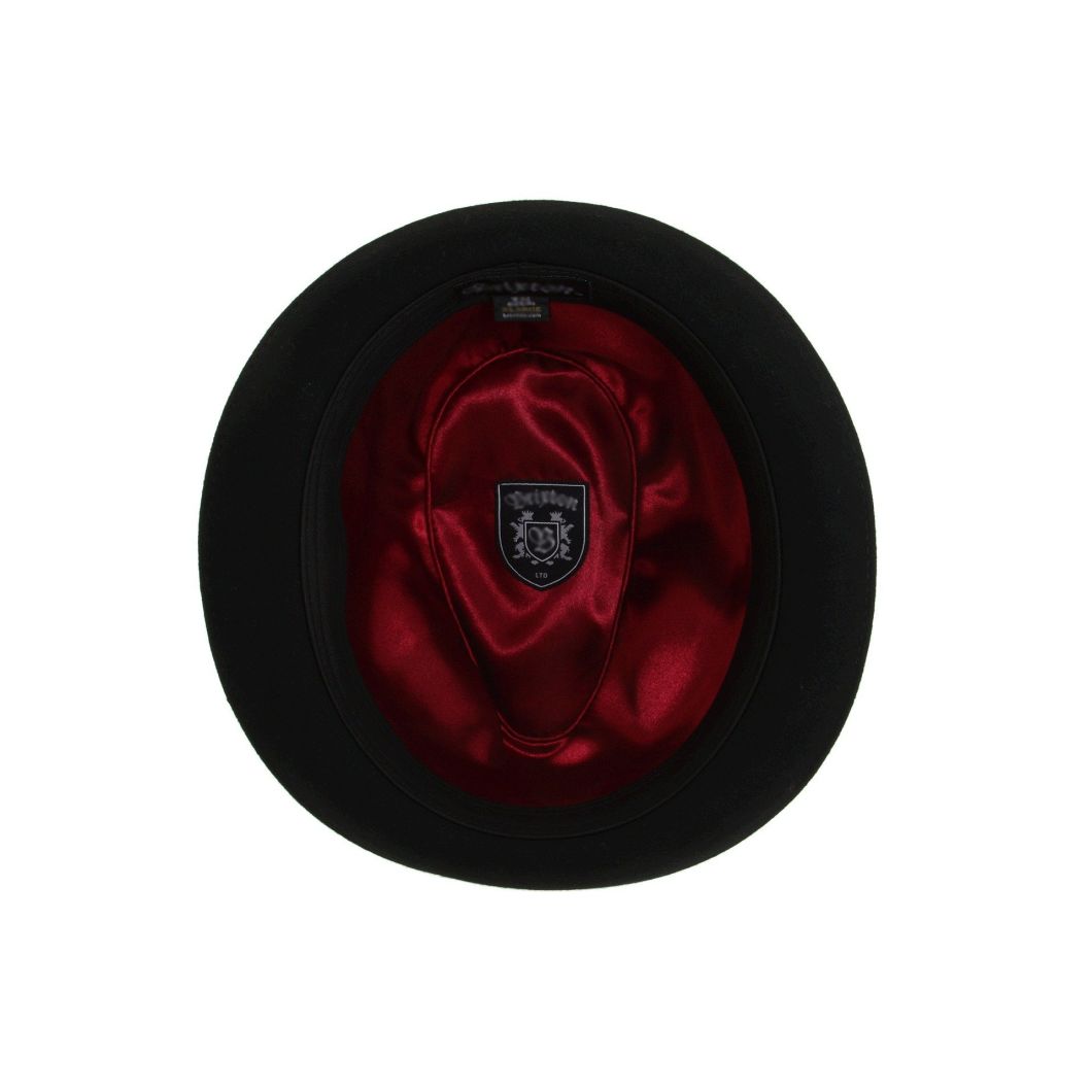 Custom Flipped Brim Felt Fedora Oktoberfest Hat with Leather Sweatband
