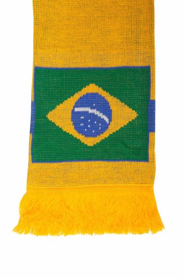 Wholesale Brazil Football Knit Scarf Custom Knitted Liverpool Football Scarf Football Fan Accessories Scarf for Sale