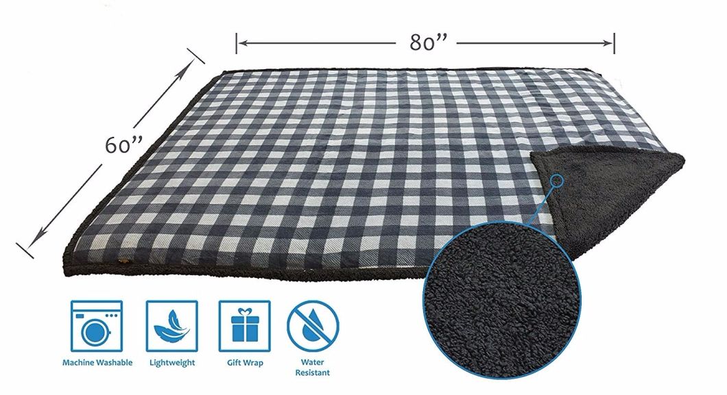 Wholesale Custom Durable Reversible Plush Sherpa Waterproof Fleece Blanket