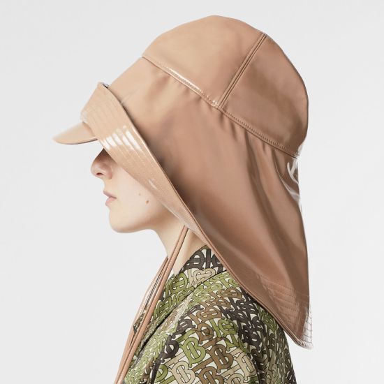 Rain Hat Shaped with a Peak Complete with a High-Shine Finish Water Proof