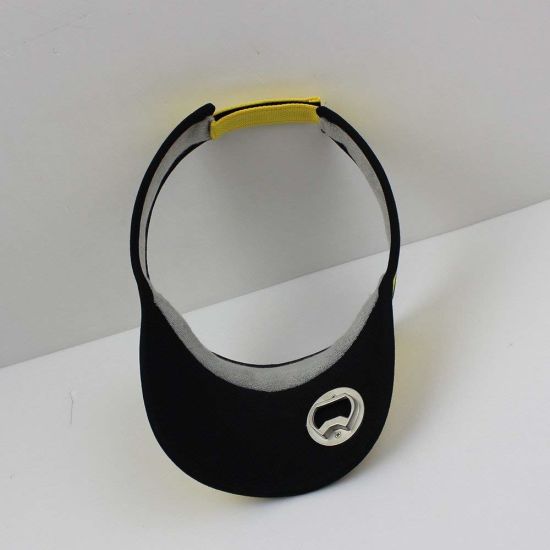 BSCI Audit Unisex Orange Dry-Fit Fabric Sports Golf Bottle Opener Visor with Sweatband