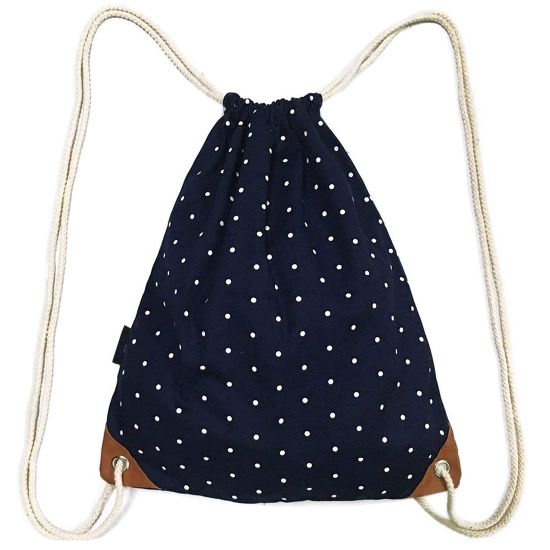 Custom Harajuku Style Man Women Printing Canvas Drawstring Bag with String Closure for School Sport Gym Streetball and Beach