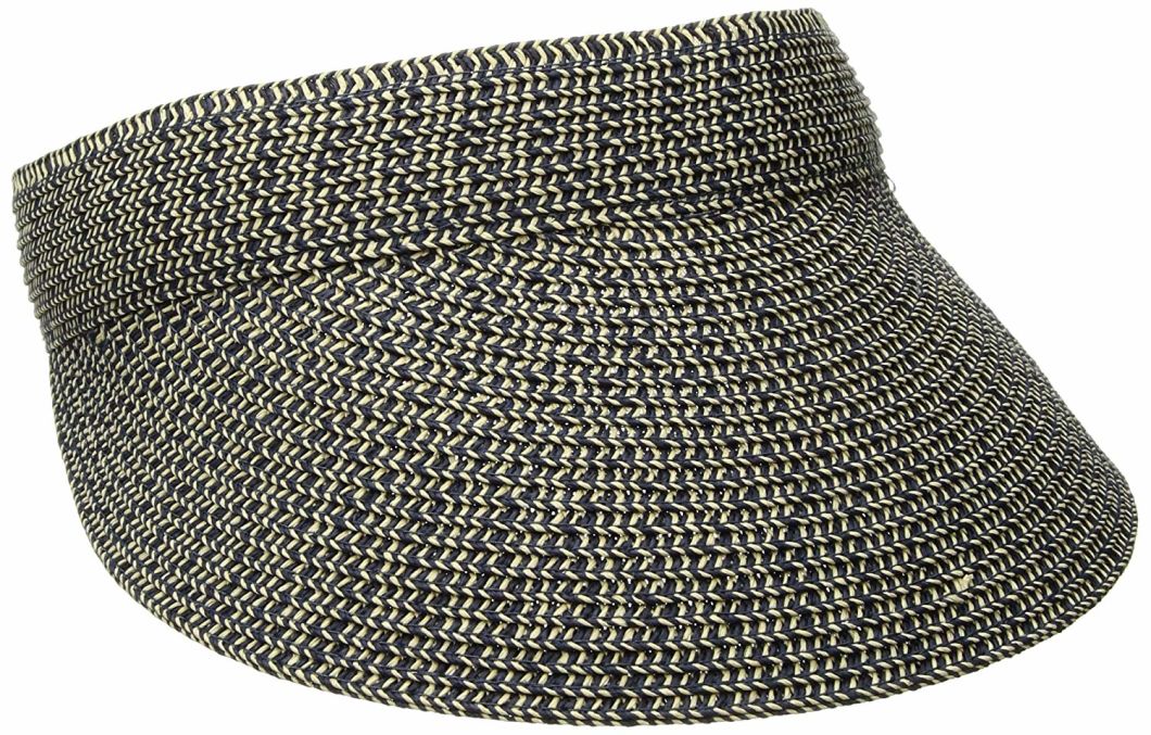 Women Polyester Cap Visor with Stretch Sweatband and Velcro Closure