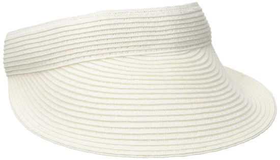 Women Polyester Cap Visor with Stretch Sweatband and Velcro Closure