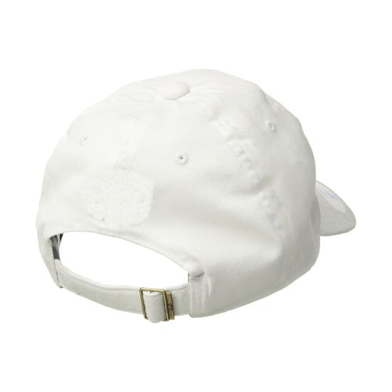 Polyester Custom Adjustable 6-Panel Cap Curved Brim White Hat
