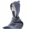 Acrylic Women Headscarf Winter Crochet Knit Hooded Scarf Hat