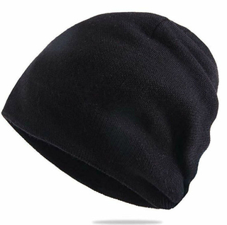 Custom Blank Beanie Knitted Hat Thick Wool Mens Skull Cap
