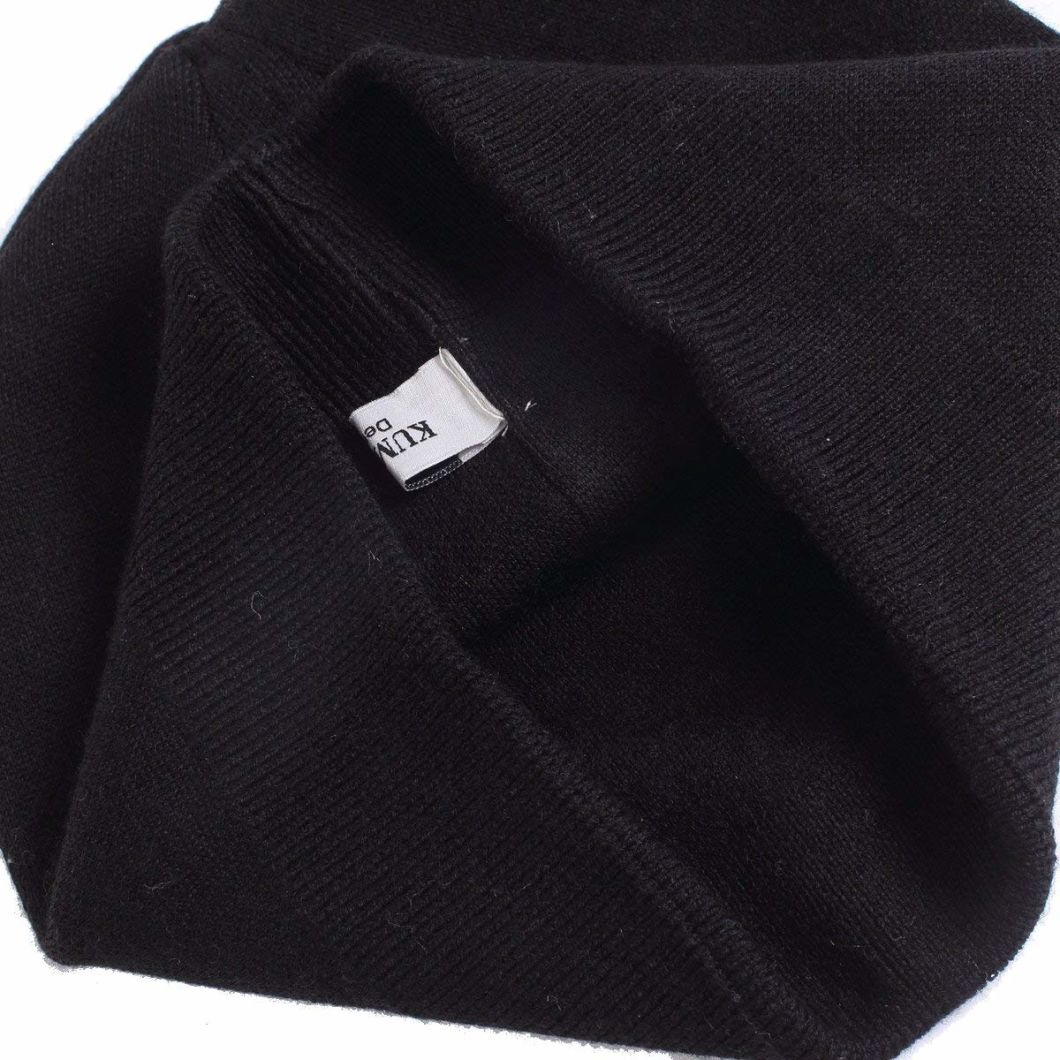 Custom Blank Beanie Knitted Hat Thick Wool Mens Skull Cap